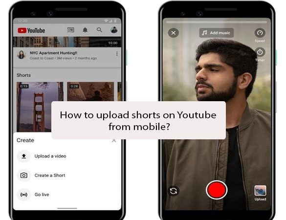 How to upload shorts on youtube from mobile?